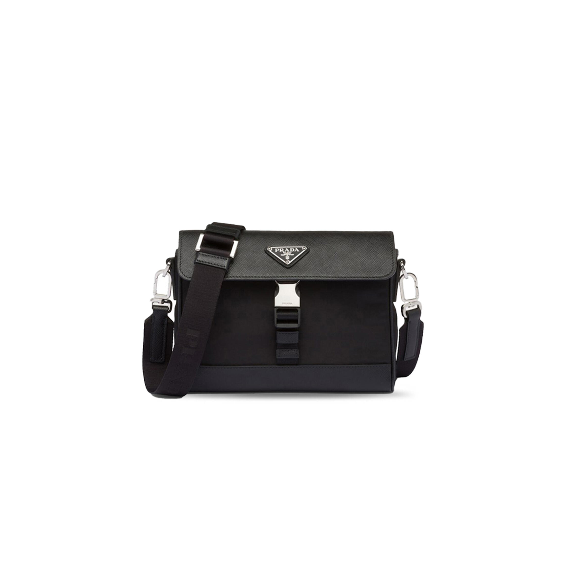 Pra*a re-nylon and saffiano shoulder bag 2vd053 (21*15.5*4cm)